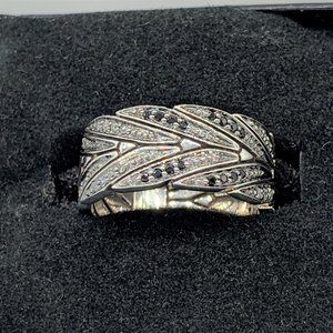 John Hardy Modern Chain Sterling Silver Diamond Ri